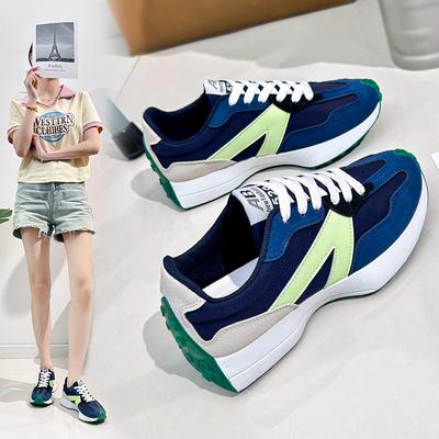 Pantofi de mers cu pană respirabili pentru femei Pantofi casual cu platformă, ușoare, cu șireturi, anti-alunecare, Jogging, alergare, pantofi de tenis, pentru femei