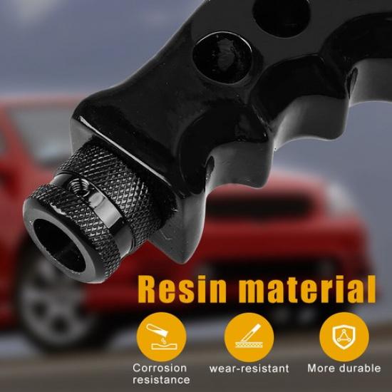 Universal Black Slotted Pistol Grip Handle Manual Gear Shift Knob Shifter BA