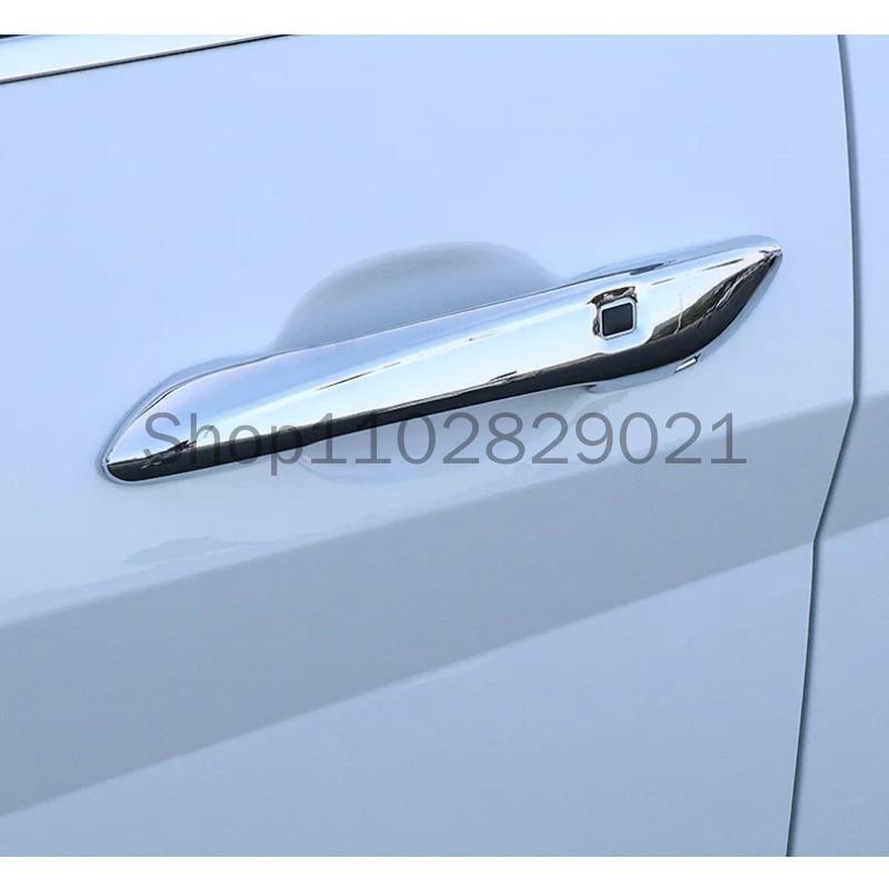 Glossy Black Carbon Fiber Chrome Car Door Handle Cover Decor Sticker Styling Accessories For Hyundai Sonata -