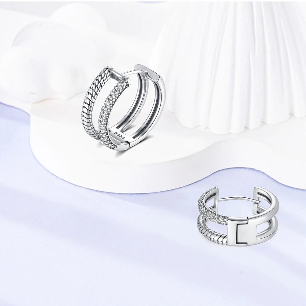 copper Hoop Infinite Love Heart Shape Zircon Sun Earring Colorful Snake Bone Geometric Lines Do It Yourself Jewellery for Women