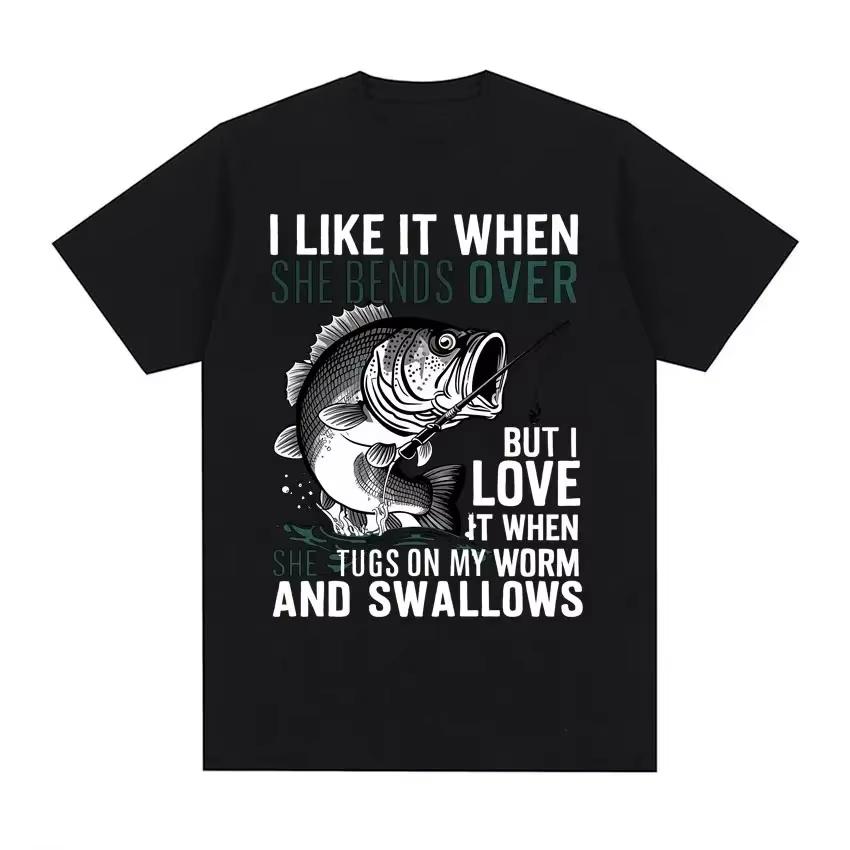 Funny Master Baiter Fishing Imitation T-Shirt Summer Men's Women's Fashion T-Shirt Short Sleeve T-Shirt Cotton Men's Clothing