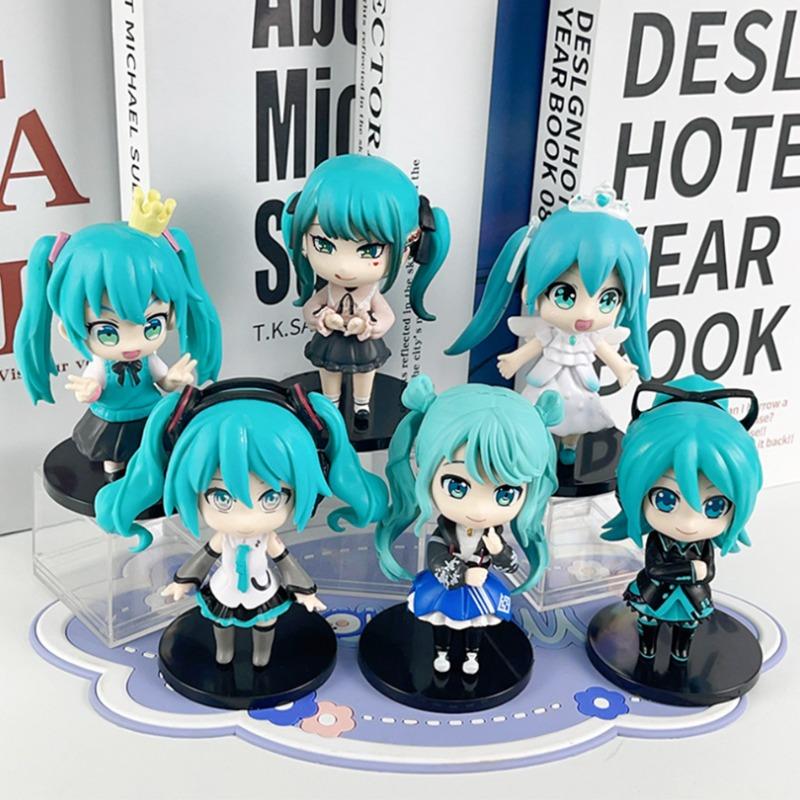 Chibi Hatsune Miku Blind Box Figure - Anime Vocaloid Collectible Model, Cute Desk Decor Surprise Gift for Fans