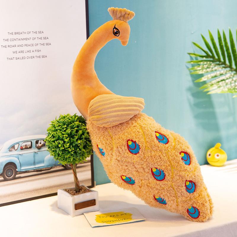 

Animal Plush Peacock Toy With Fluffy Fabric For Kids Playroom And Doll Gifts 60cm