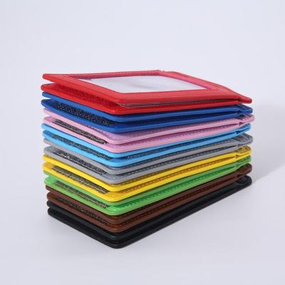 PU Leather Trifold Duty ID Card Holder Badge Holder Student ID Card for ID Name Card Business Name Tag
