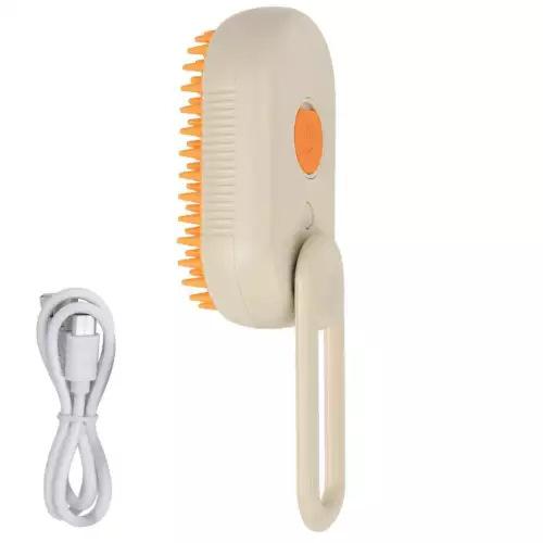 New Cat Dog Pet Spray Massage Brush One Button Steam Spray Folding Rotatable Floating Hair Bath Hair Removal Brush Comb