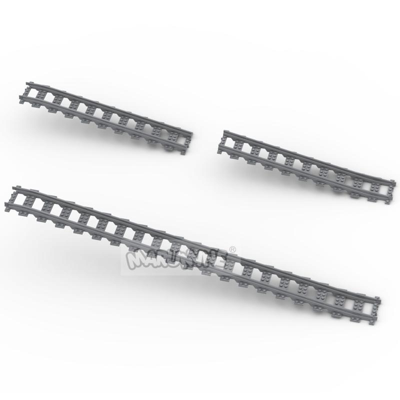 Marumine Rampa de Vía de Tren MOC Subida Sistema de Ferrocarril MOC Idea Puente Bloques de Construcción Ladrillos Maqueta a Escala Se Adapta Para 53401 Bloques de Construcción Navideños