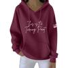 Women's Casual Fashion Print Long Sleeve Hooded Sweatshirt Top