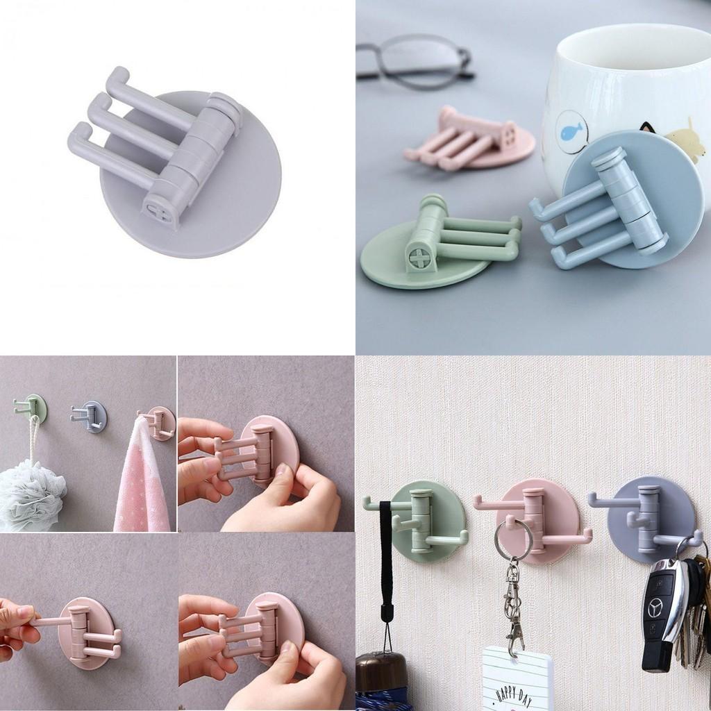 Versatile Rotatable Seamless Adhesive Hook Ideal For Kitchen Towel Wall Hanger Organization
