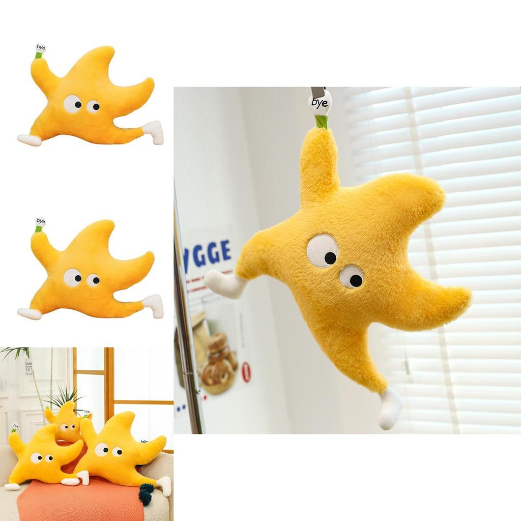 Star Plush Pillow With Running Posture Design For Kids Bed Headboard Decor