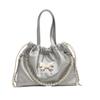 Women'S Bag Fashion Pearl Bucket Bag Texture Pu Handbag Simple Versatile Shoulder Bag