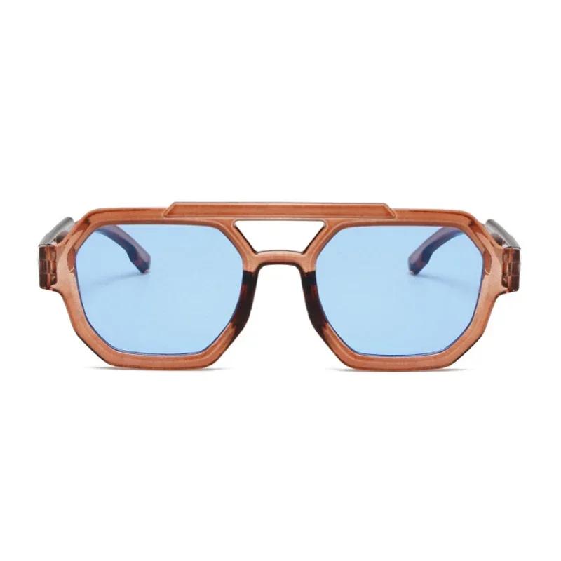 Lovely Mirror Square Sunglasses Women Men Ocean Color Casual Big Frame Designer Brand Eyewear Female Male