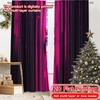 2D Flat Printing  2pcs Neon Cascades Chic Fashionable Curtains Polyester Easy Install Curtains Outdoor Decorations for Living
