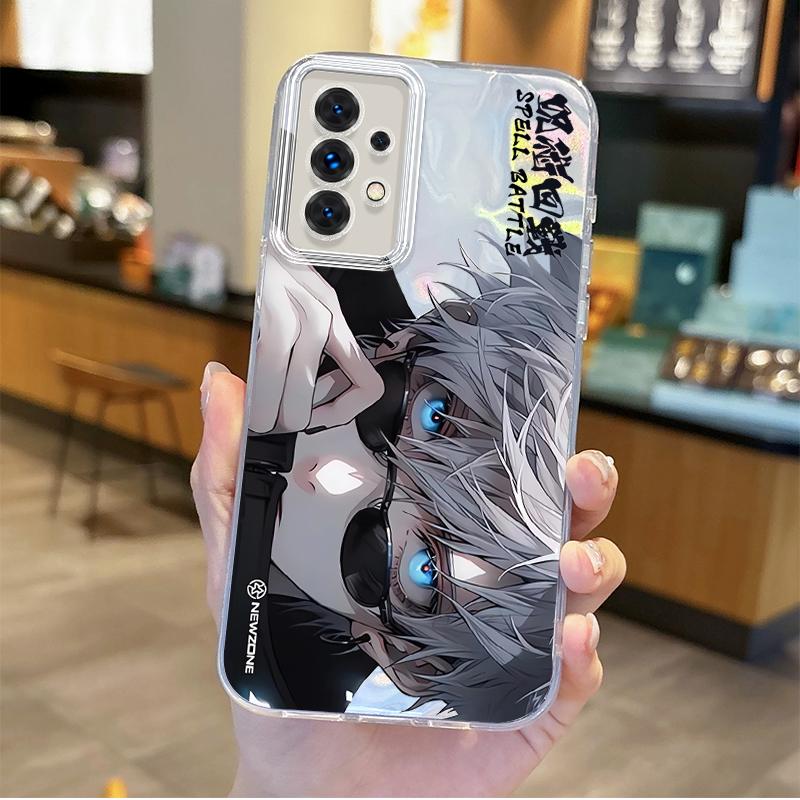 Jujutsu Kaisen Satoru Gojo Telefoonhoesje voor Samsung Galaxy S24 S23 S22 S21 Plus Ultra A73 A72 A71 A55 A54 A53 Hard Stofdicht Hoesje