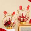 J1UL1N 4 Pieces New Year Hongjiang Flower Decoration Living Room Desktop Decoration Flower Basket