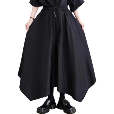 High Elastic Irregular Loose Solid Oversized Plus Perfect for Winter [JLBOCMGT] Women's Wide-leg Pants, 9-Length, Waist, Waist, Pockets, Fit, Fit,