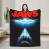 Jaws Shark Wool Blankets 80s Movie Awesome Throw Blanket for Sofa Bedding Lounge 150*125cm Bedspreads