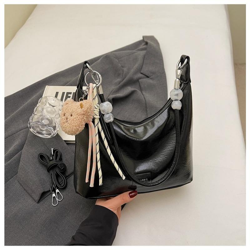 

Популярная сумка подмышку женская новая осенняя модная сумочка универсальная плечевая сумка-тоут сумка-мессенджер чёрный