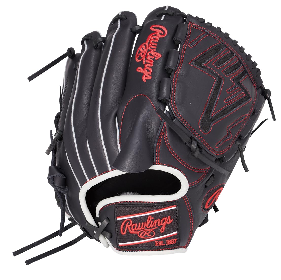 Rawlings PRO EXCEL ELITE Baseball Throw HOH® Glove, Softball, Pitcher s, GR6HEEA140, Black, 11.5 inches, Left-Handed чёрный