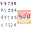 Starry Sky Sequins Digital Candle Gradient Color Cake Topper Adult Party Cake Decorations for Birthday Anniversary Decor