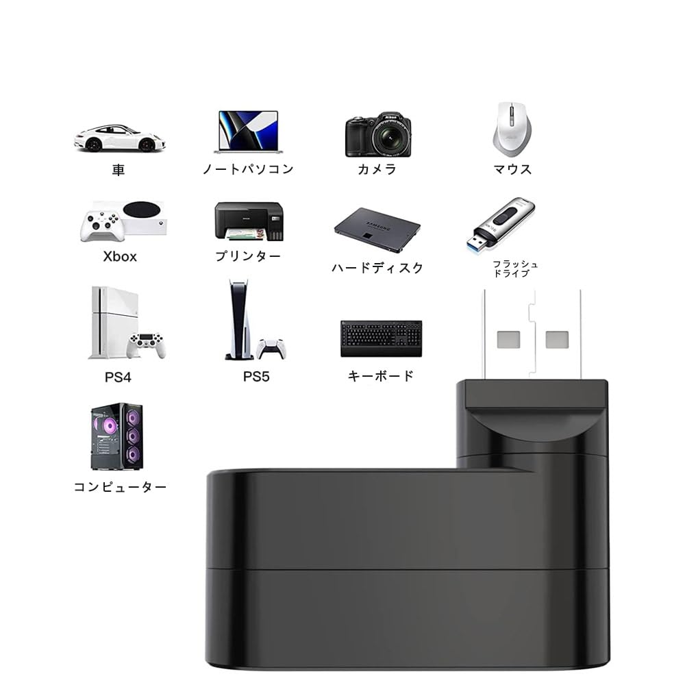 USB 3 Direct Insertion USB A Port 2 USB A Data Compatible with and Other Laptops 3.0 Bus-Powered Hub, Ports, [1 3.0 + 2.0 Ports], 90°/180° Rotatable,
