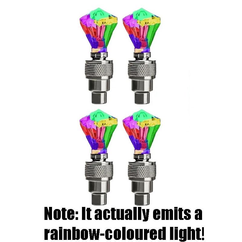 Neon Bike Lights Bicycle LED Light Tire Valve Cap Flashlight Wheel Spoke Lightweight Car Motorcycle Accessories
