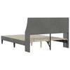 Bed Frame with Headboard Dark Grey Velvet