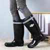 2025 Men's Waterproof Non-Slip High-Top Mining Boots with Thick Soles and Reflective Strips for Coal Mine Protection
