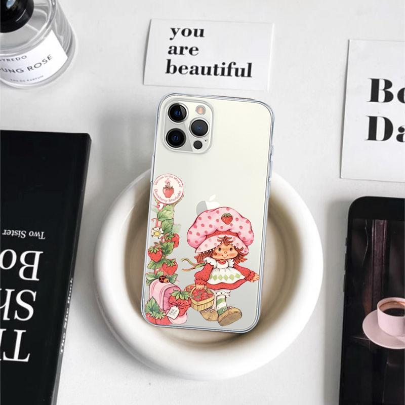 Strawberry Shortcake Phone Case For iPhone 16 15 14 11 12 13 Mini Pro XS Max Cover 6 7 8 Plus X Funda Shell