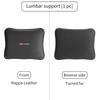 For KIA Car Leather Headrest Neck Support Seat Waist Cushion Pillow Auto Accessories Sorento Stinger Soul Spectra Niro Cadenza Nvhs30