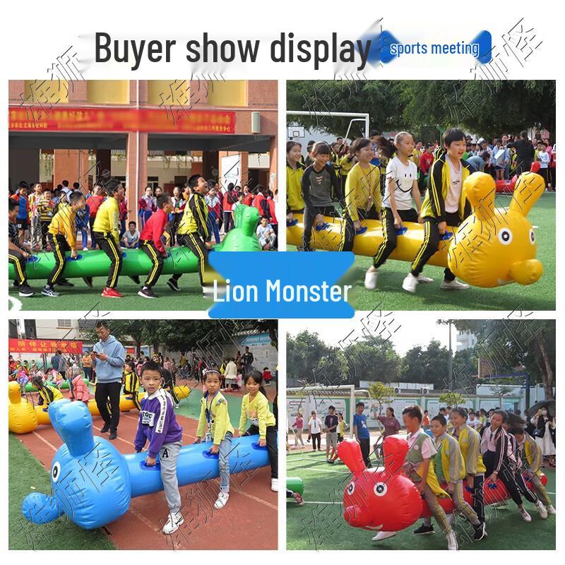 Inflatable Caterpillar Team Racing Game Prop