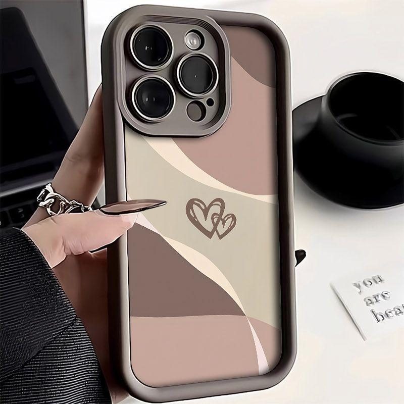Phone Case Minimalist Heart PatternFor Xiaomi Redmi Note 14 13 12 11 Pro Plus 5G Shockproof Candy Cover For Redmi 14C 13C Fundas