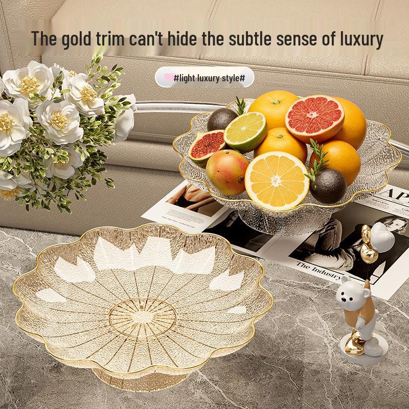 Elegant Tall Fruit Bowl - Living Room Snack & Candy Display Dish