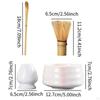 4 Pack Matcha Whisk Set, Complete Bowl Tea Making Tool Ceramic Kits,
