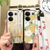 Ring Kickstand Phone Case For Tecno Camon20 Pro 5G/CK8n Dirt-resistant Silicone Fashion Design Wristband Phone Holder