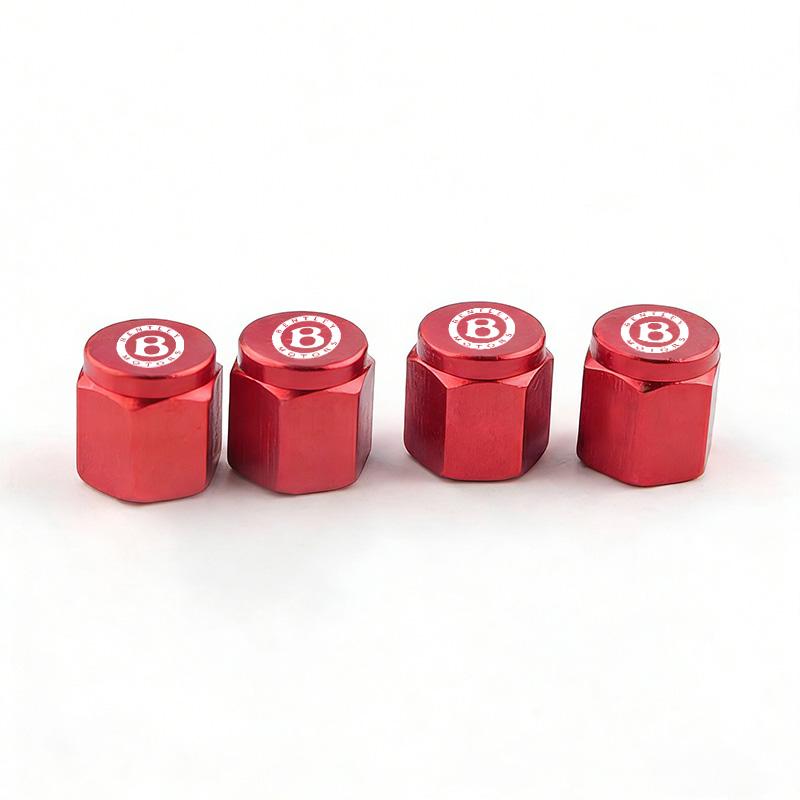 4Pcs Stainless Steel For New Bentley Flying Spur Continental GT Bentayga Mulsanne Car Tire Valve Caps Wheel Stem Dustproof Cover MY5