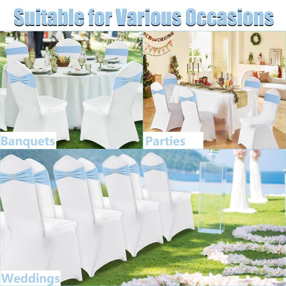 10PCS Washable Chair Ties Premium Quality Chair Decoration Elegant Chair Sashes  Holiday Celebration
