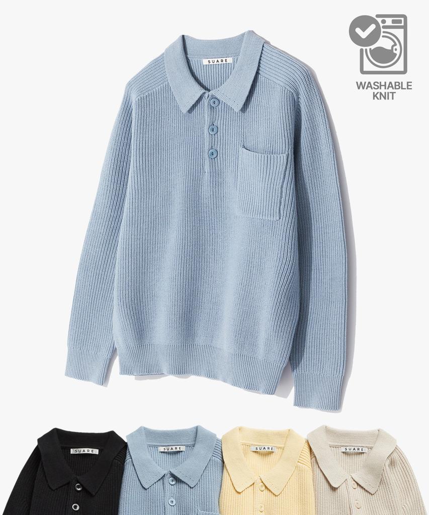 SUARE Sporty Club Collar Knit - 4 Colors