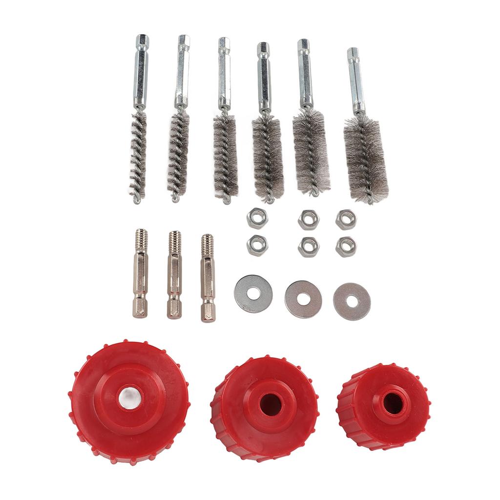 Curățător țeavă cupru pentru bormașină electrică 1/2 3/4 1 Inch Perie curățat tub cu sârmă din oțel inoxidabil