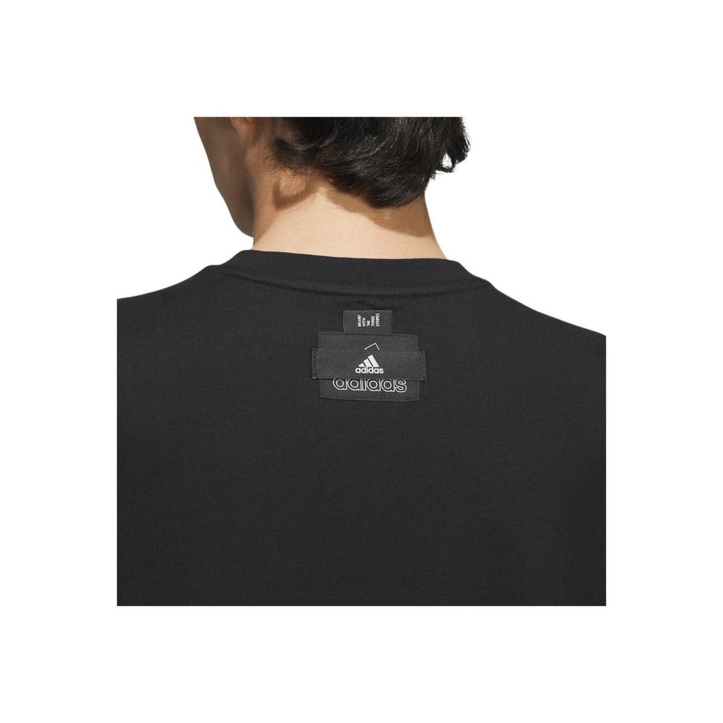 Adidas Solid Color Crew Neck Lightweight Sports Short Sleeve T-Shirt Men Tops Black IA8129