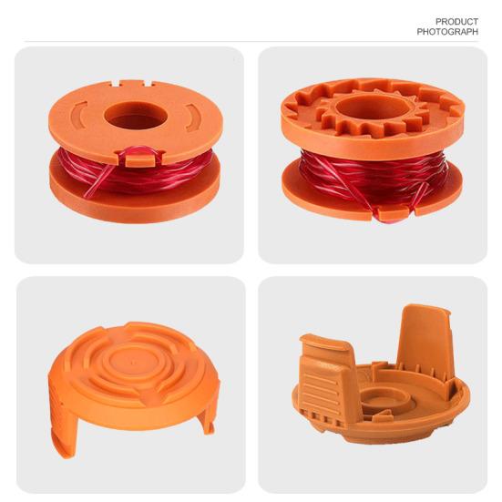 1 Set Trimmer-Spulenschnur für Worx WA0010/WA6531 Kantenschneider-Spulen, Ersatz, Schnellschnitt, Trimmerschnur mit langer Lebensdauer, Nachfüllungen, Gartenzubehör