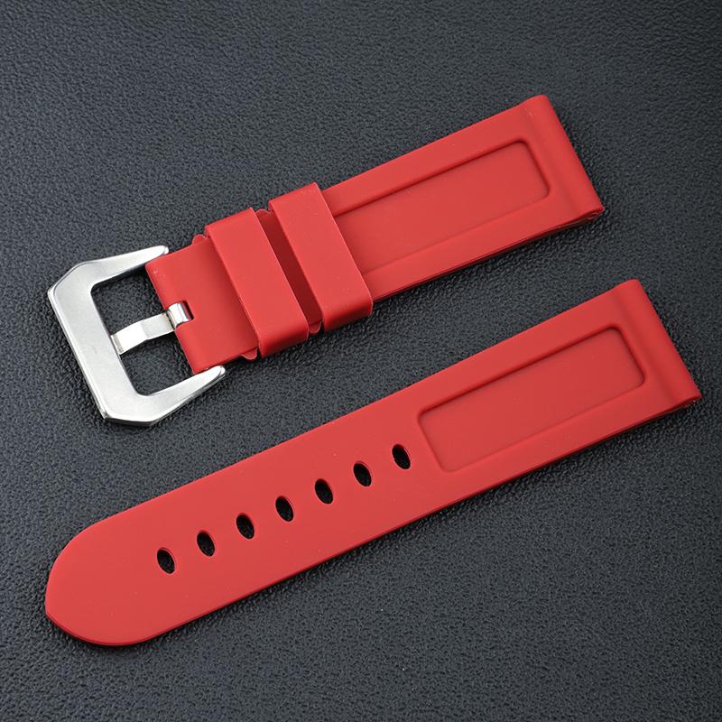 Silicone Watch Band for Panerai Strap Rubber Bracelet 22mm 24mm 26mm Men Women Sport Replacement Watch Band for Omega Belt