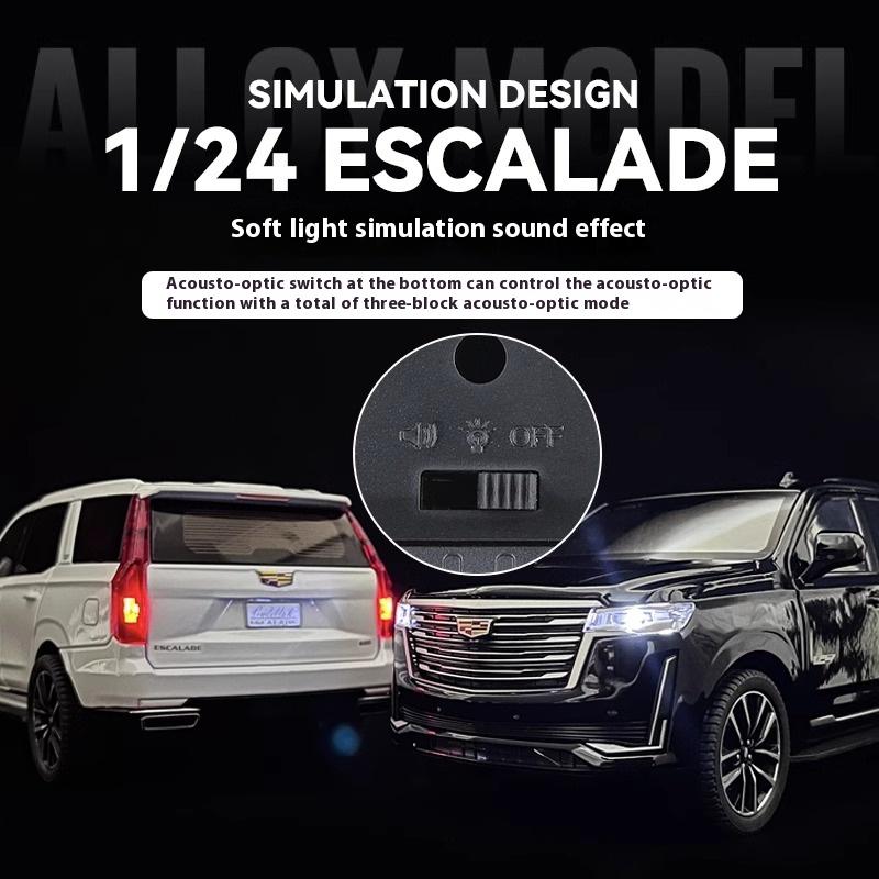 1/24 Scale Cadillac Escalade SUV Alloy Diecast Model Pull Back Toy Gift For Friends Collection Of Hobby Decorative Fine Present