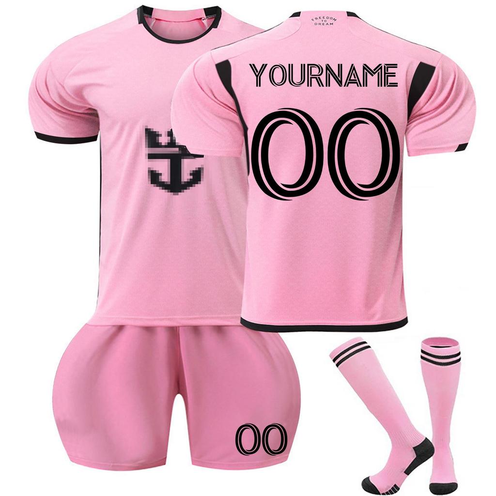 Customized three-piece set of children's adult club jerseys