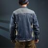 Xintang Ripped Distressed Men's Denim Jacket - Loose Long Sleeve Streetwear Outerwear for Spring
