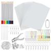 Heat Shrink Plastic Sheets Set Pack Art Paper Heat Shrink for Keychain Ornaments Craft Embellishment Scrapbooking