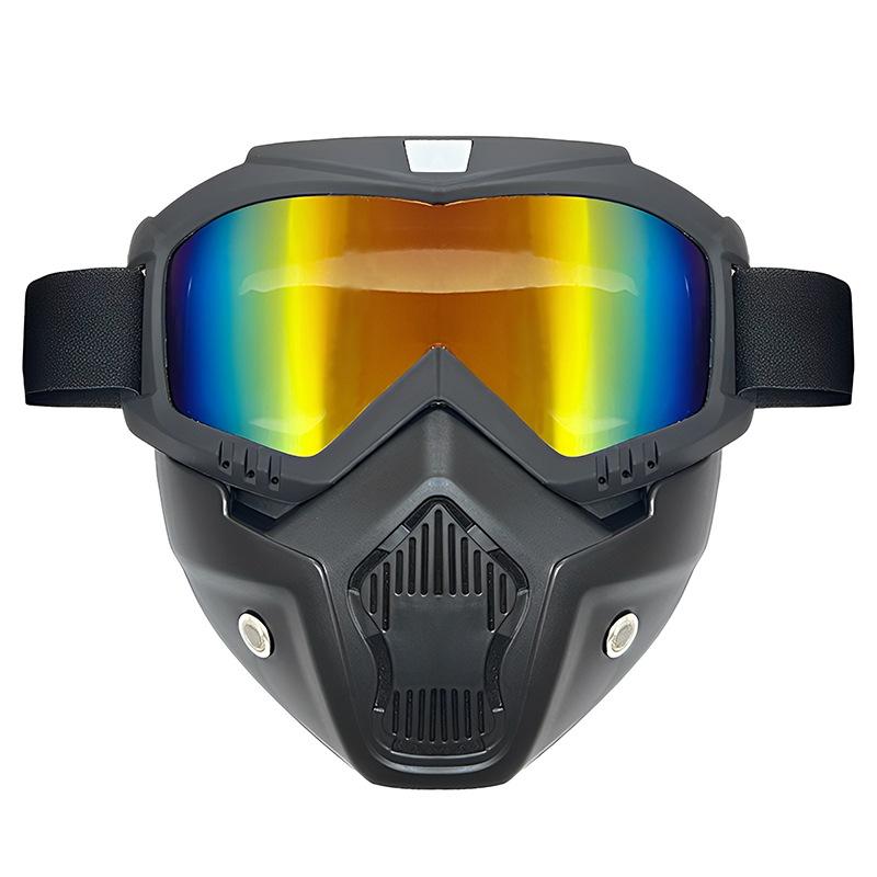 Dustproof Motocross Glasses Adjustable Motorcycle Goggles Breathable Full Face Protective Motorbike Dirt Bike Off-road Mask