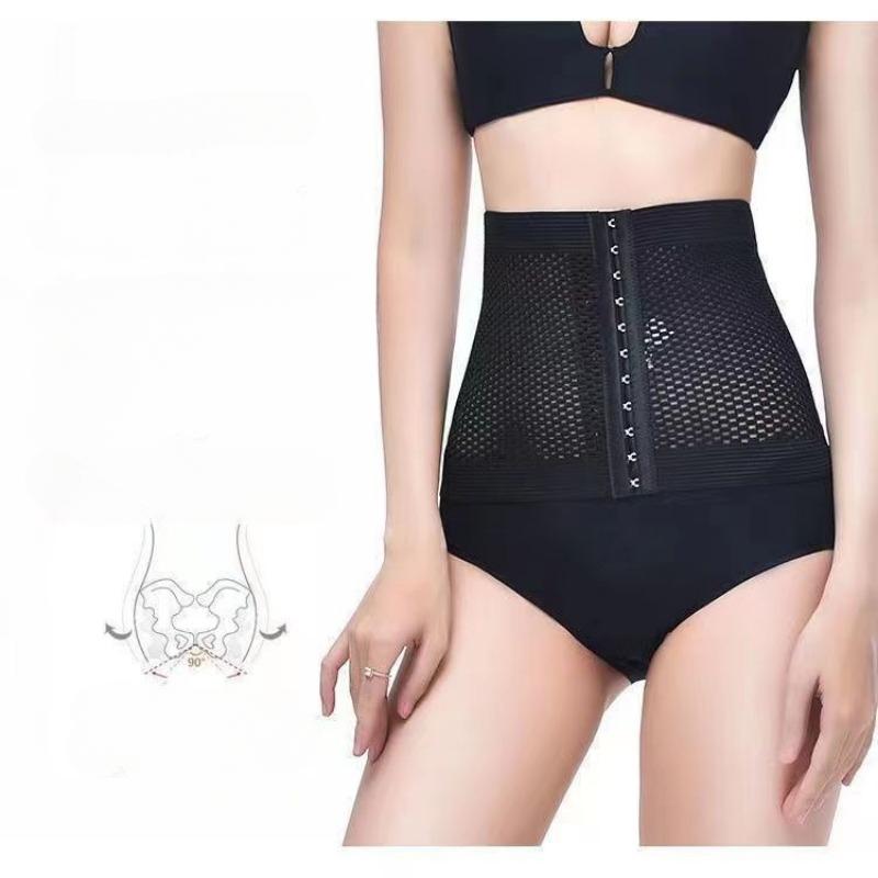 Women Control Corset Shapewear Plus Size Waist Shaper Weight Loss Hollow Out Tummy Belt