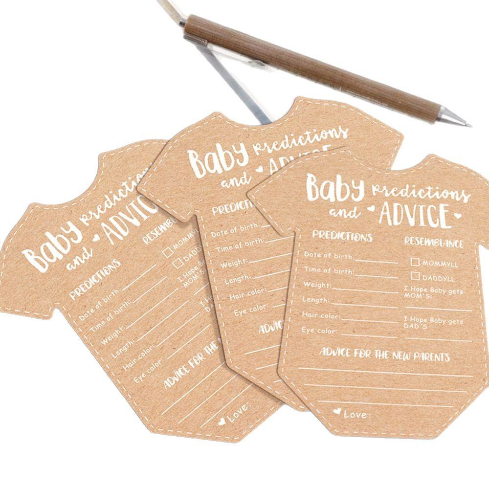 20 Pezzi Carte Predizione Genere Baby Shower, Carte Gioco Interattive 17x15cm per Feste Gender Reveal, Divertenti Attività per Baby Shower