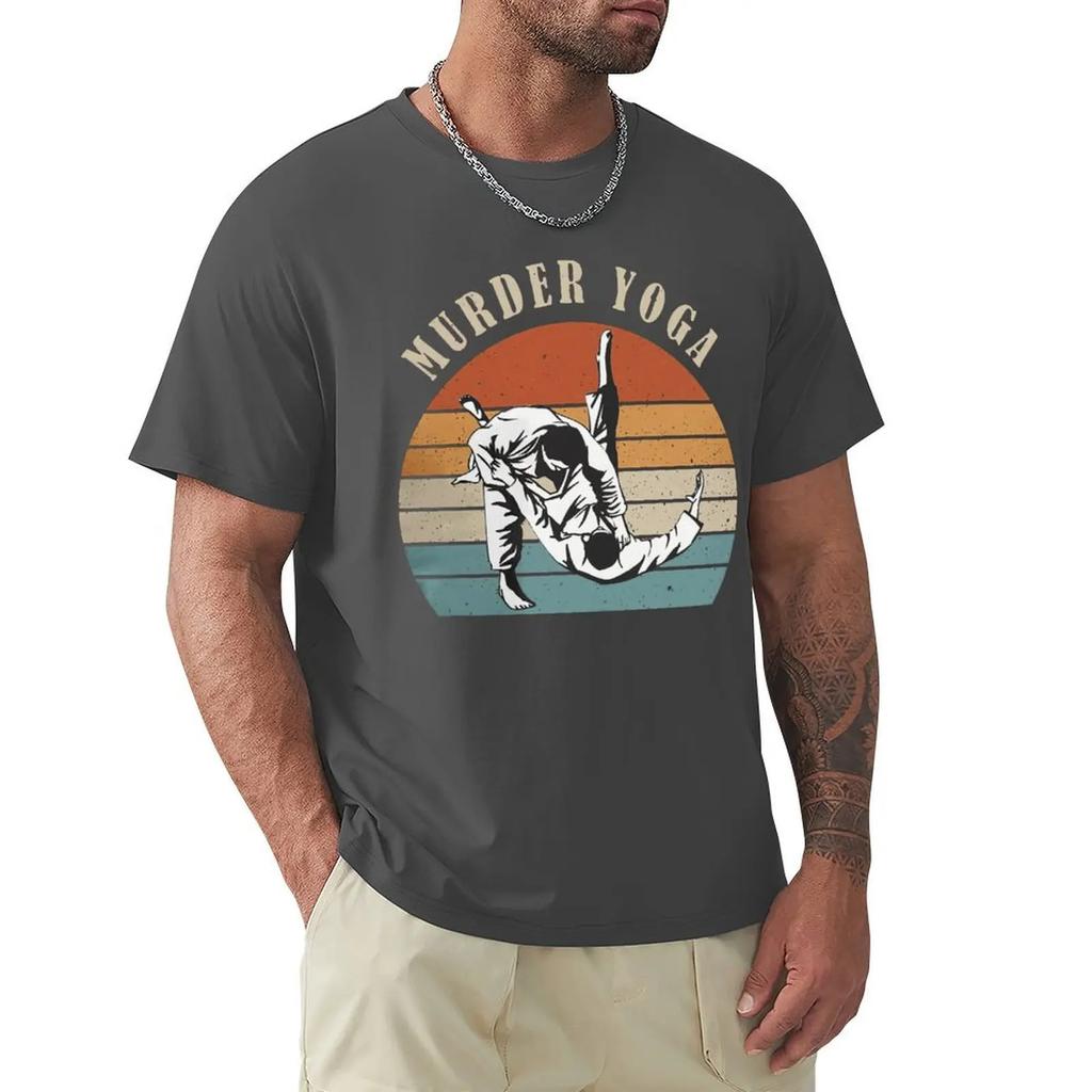 Men Murder Yoga Vintage Jiu Jitsu T Shirt Martial Arts Brazilian Cotton Clothing Humor Short Sleeve Tees New Arrival T-Shirts