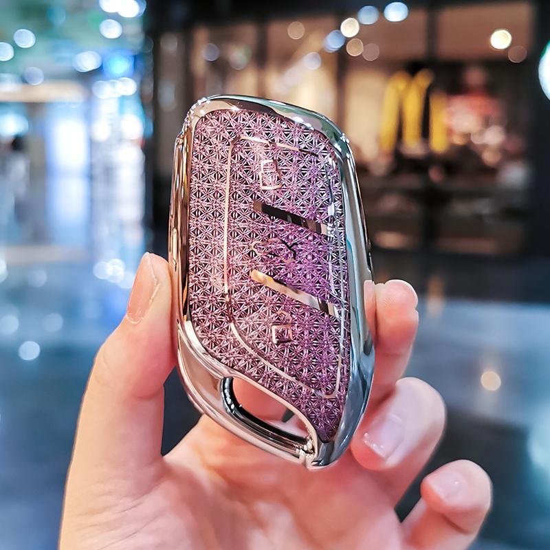 

Car key case cover shell for MG 5 set mg5 Scorpio hs MG 6 pro bag mg6 new energy pilot zs Mulan фіолетовий
